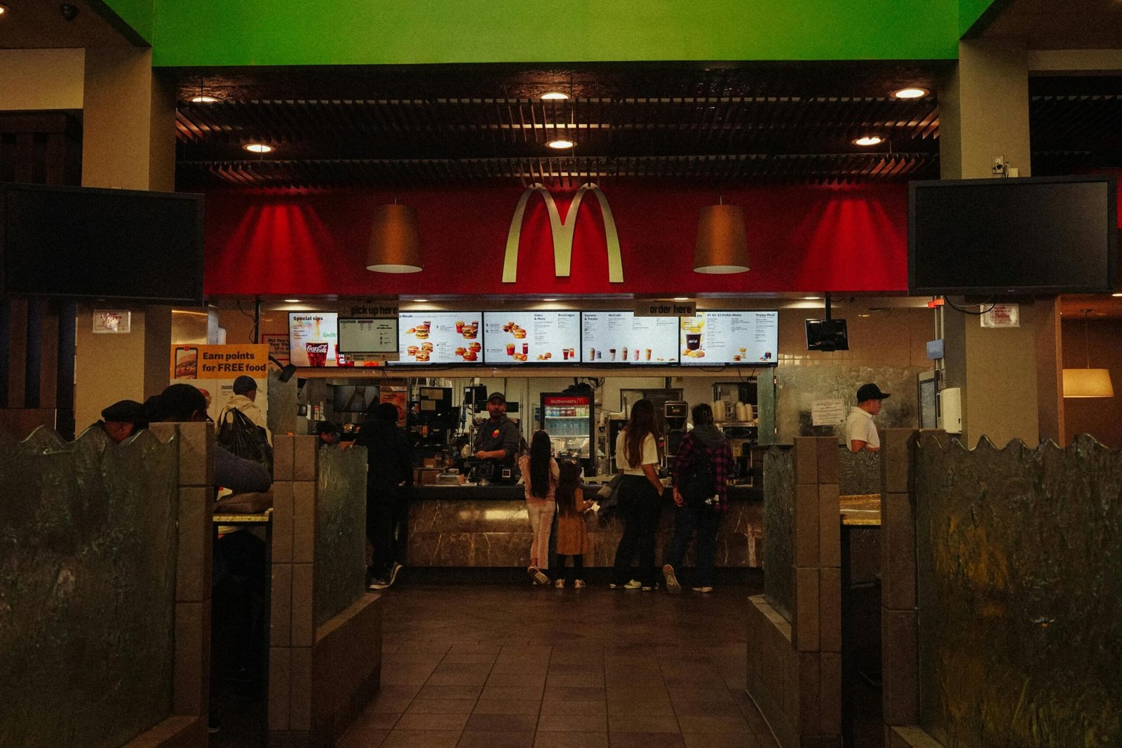 A bustling scene at a McDonald